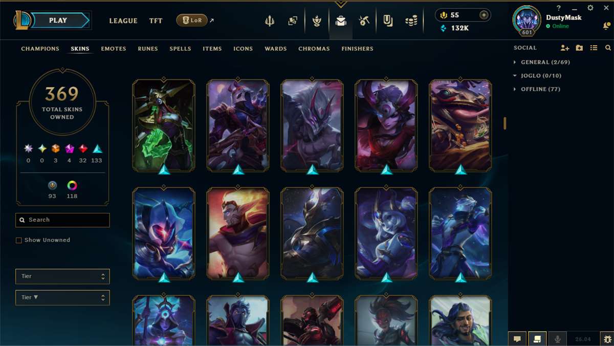 Penjualan akun permainan League of Legends